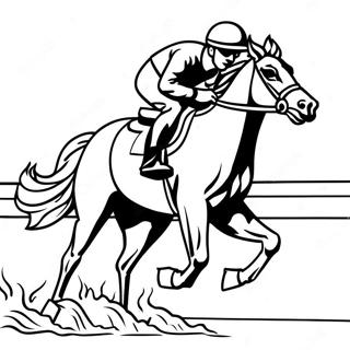 Pagina Para Colorir De Corrida De Cavalos 51634-42994