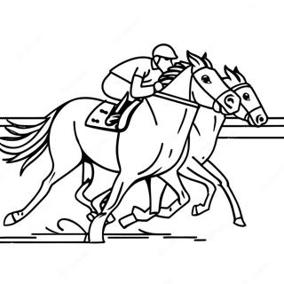 Pagina Para Colorir De Corrida De Cavalos 51634-42996