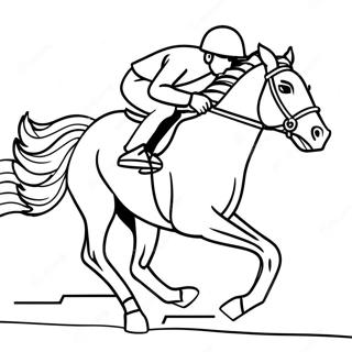 Pagina Para Colorir De Corrida De Cavalos A Galope 51635-42997