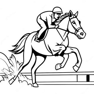 Pagina Para Colorir De Corrida De Cavalos A Galope 51635-42998