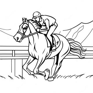 Pagina Para Colorir De Corrida De Cavalos A Galope 51635-42999