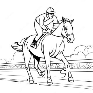 Pagina Para Colorir De Corrida De Cavalos A Galope 51635-43000