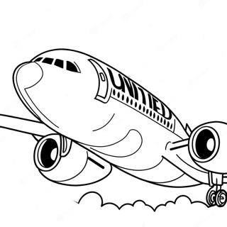 Pagina Para Colorir Do Aviao Da United Airlines Em Voo 51715-43062