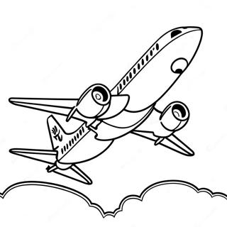 Pagina Para Colorir Do Aviao Da United Airlines Em Voo 51715-43064