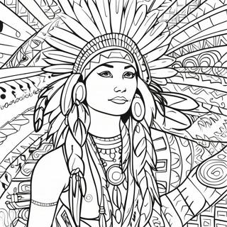 Pagina Para Colorir De Padroes Tribais Nativo Americanos 51724-43071