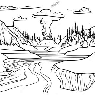 Pagina Para Colorir Do Parque Nacional Yellowstone 51734-43079