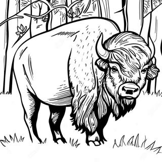 Pagina Para Colorir Do Bisonte Majestoso Em Yellowstone 51735-43076