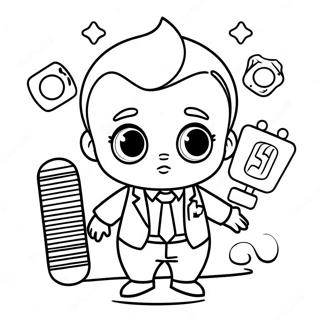 Pagina Para Colorir Do Boss Baby Em Um Terno 5173-4151