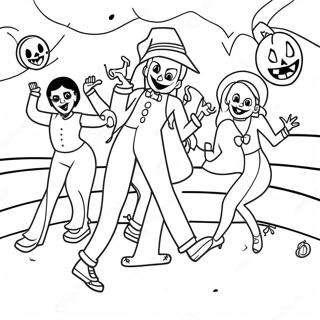 Dança De Halloween Páginas Para Colorir