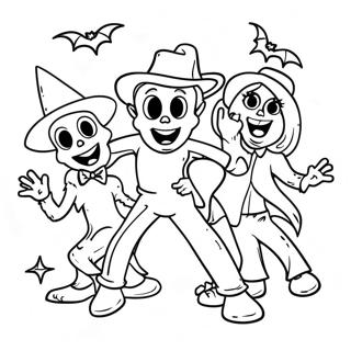 Pagina Para Colorir Da Festa De Danca De Halloween 51754-43090