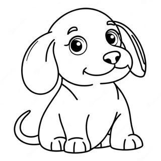 Pagina Para Colorir Do Filhote De Dachshund Brincalhao 5183-4160