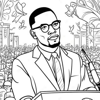 Pagina Para Colorir Do Discurso Inspirador Do Malcolm X 51895-43205