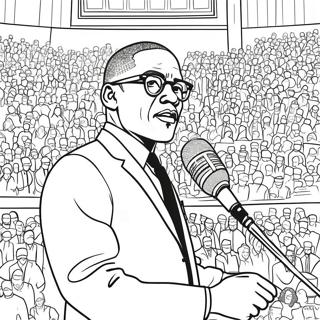 Pagina Para Colorir Do Discurso Inspirador Do Malcolm X 51895-43206