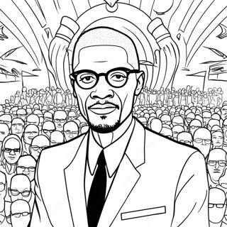 Pagina Para Colorir Do Discurso Inspirador Do Malcolm X 51895-43208