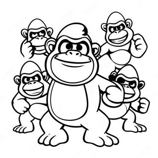 Pagina Para Colorir Do Cranky Kong Com Amigos 51905-43213