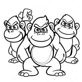 Pagina Para Colorir Do Cranky Kong Com Amigos 51905-43215