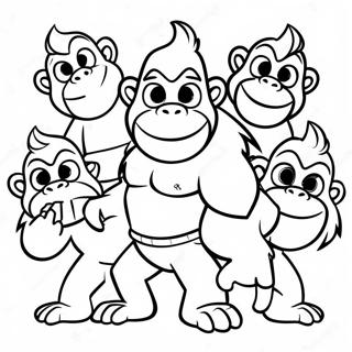 Pagina Para Colorir Do Cranky Kong Com Amigos 51905-43216