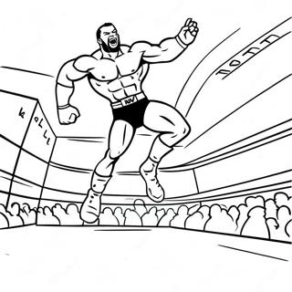 Pagina Para Colorir Do Lutador Da Wwe Pulando Sobre O Oponente 51935-43243