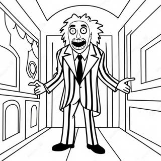 Pagina Para Colorir Do Beetlejuice Na Casa Assombrada 5203-4173