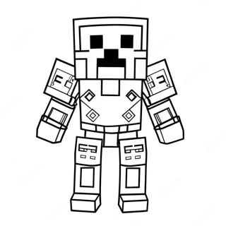 Armadura Do Minecraft Páginas Para Colorir