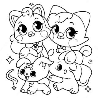 Pagina Para Colorir Amigos Jewelpet Fofos 52086-43357