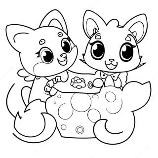 Pagina Para Colorir Amigos Jewelpet Fofos 52086-43358