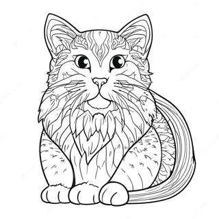 Pagina Para Colorir De Gato Realista 521-415