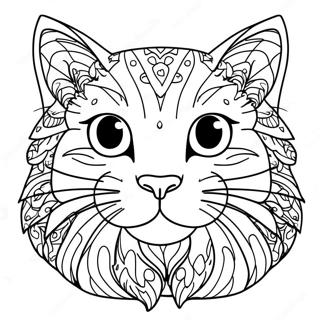 Pagina Para Colorir De Gato Realista 521-416