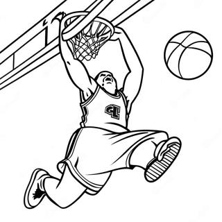 Pagina Para Colorir De Jogador De Basquete Dos Spurs Enterrando 52237-43467