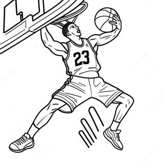 Pagina Para Colorir De Jogador De Basquete Dos Spurs Enterrando 52237-43468