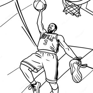 Pagina Para Colorir De Dwyane Wade Enterrando No Basquete 52247-43463