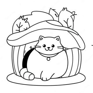 Pagina Para Colorir Da Casa Aconchegante Do Gato 52257-43478