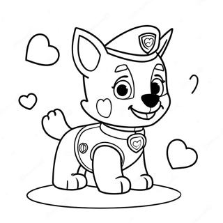 Valentines Da Patrulha Canina Páginas Para Colorir