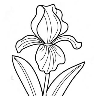 Pagina Para Colorir Da Linda Flor De Iris 52607-43757