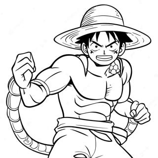 Pagina Para Colorir Do Luffy Em Pose Dinamica De Snakeman 52627-43774