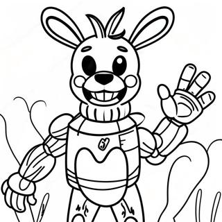 Pagina Para Colorir Do Springtrap Em Uma Pose Assustadora 52647-43786