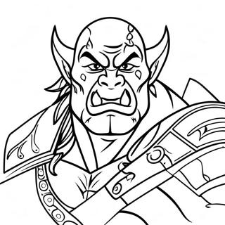 Pagina Para Colorir Do Guerreiro Orc Epico 52687-43823