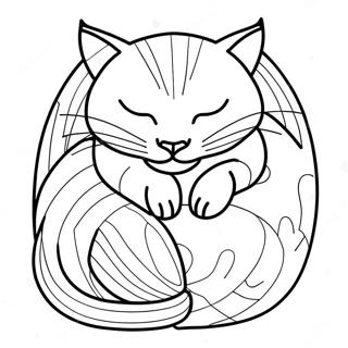 Pagina Para Colorir Do Gato Dormindo 52726-43834