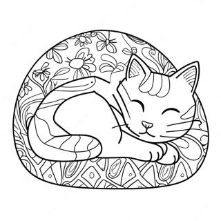 Pagina Para Colorir Do Gato Dormindo 52726-43836