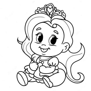 Bebê Princesa Disney Páginas Para Colorir