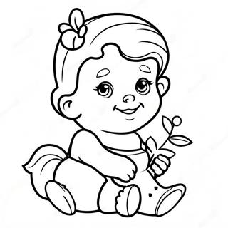 Pagina Para Colorir Da Adoravel Bebe Belle 5273-4232