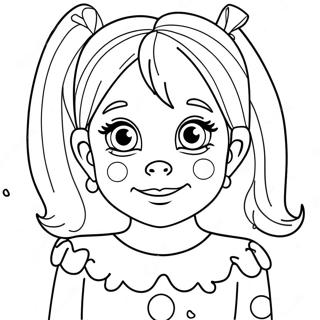 Pagina Para Colorir Da Cindy Lou Com Luzes De Natal 52777-43894