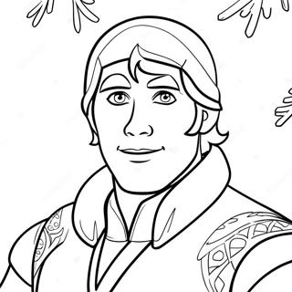 Pagina Para Colorir Do Kristoff Com Um Fundo Neve 52787-43905