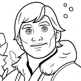 Pagina Para Colorir Do Kristoff Com Um Fundo Neve 52787-43906