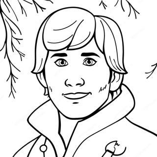 Pagina Para Colorir Do Kristoff Com Um Fundo Neve 52787-43907