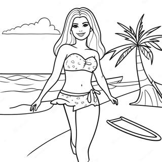 Pagina Para Colorir Da Barbie Se Divertindo Na Praia 52807-43926