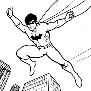 Pagina Para Colorir Do Nightwing Em Voo 52837-43943