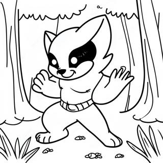 Pagina Para Colorir Do Wolverine Fofo Brincando Na Floresta 52867-43955