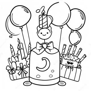 Pagina Para Colorir Da Celebracao Do 9o Aniversario Feliz 52876-43960