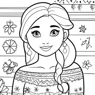 Elsa Natal Páginas Para Colorir